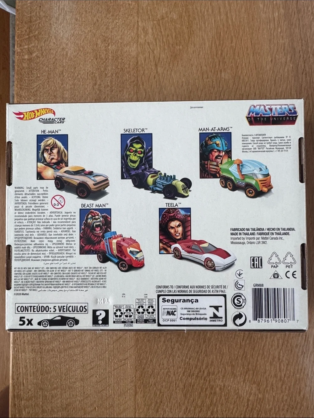 Hot Wheels Masters of the Universe MOTU Character Cars 5-Pack Box Set 1:64